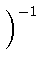 $\displaystyle \left.\vphantom{u_i(a,b)^{\lambda_it^i}}\right)^{-1}_{}$
